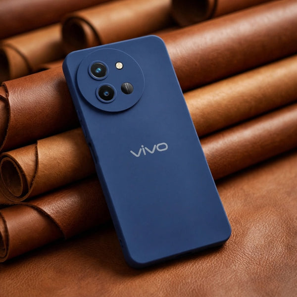 Dark Blue Camera Original Silicone case for Vivo T3X - The Hatke