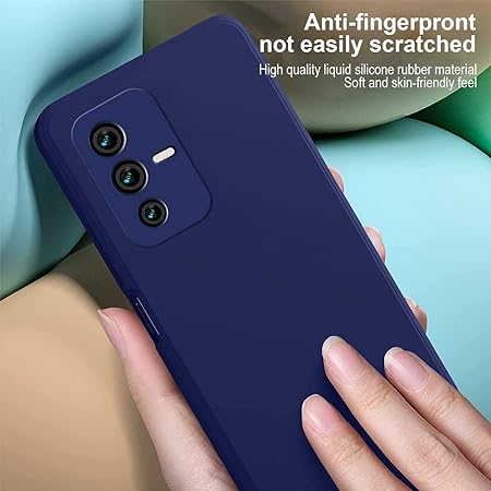 Dark Blue Camera Original Silicone case for Vivo V23 - The Hatke