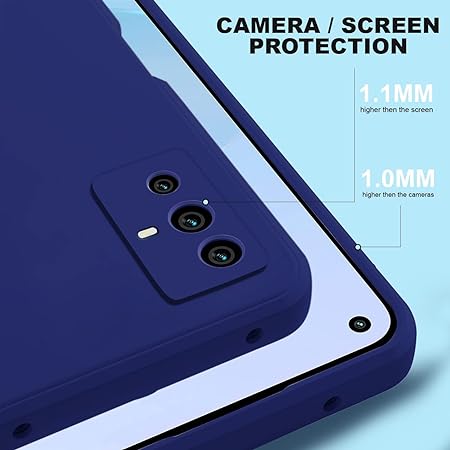 Dark Blue Camera Original Silicone case for Vivo V23 - The Hatke
