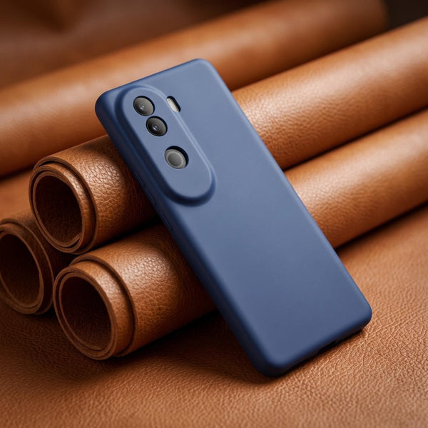 Dark Blue Camera Original Silicone case for Vivo V40E - The Hatke