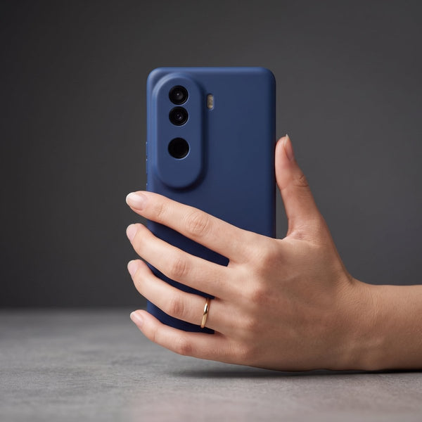Dark Blue Camera Original Silicone case for Vivo V40E - The Hatke