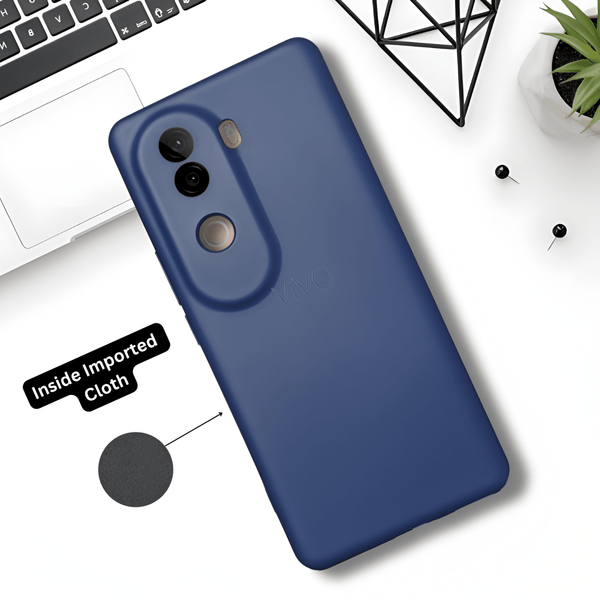 Dark Blue Camera Original Silicone case for Vivo V40E - The Hatke