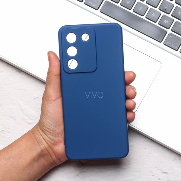 Dark Blue Camera Original Silicone case for Vivo Y200 - The Hatke