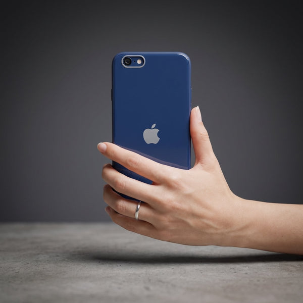 Dark Blue camera Safe mirror case for Apple Iphone 6/6s - The Hatke