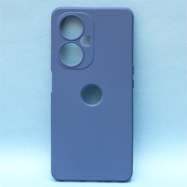Dark Blue Candy Logo cut Silicone Case for Oneplus Nord CE 3 Lite - The Hatke