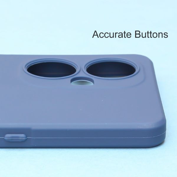 Dark Blue Candy Logo cut Silicone Case for Oneplus Nord CE 3 Lite - The Hatke