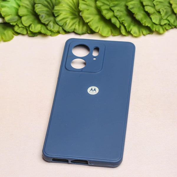 Dark Blue Candy silicone Case for Motorola Edge 40 - The Hatke