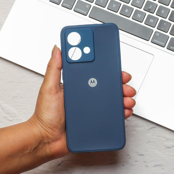 Dark Blue Candy silicone Case for Motorola Edge 40 Neo - The Hatke