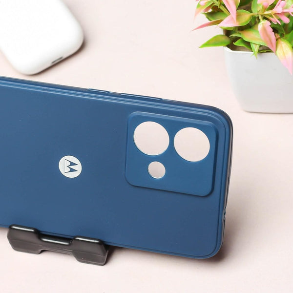 Dark Blue Candy silicone Case for Motorola Edge 40 Neo - The Hatke