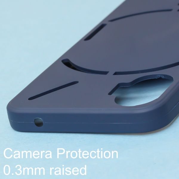 Dark Blue Candy Silicone Case for Nothing Phone 1 - The Hatke