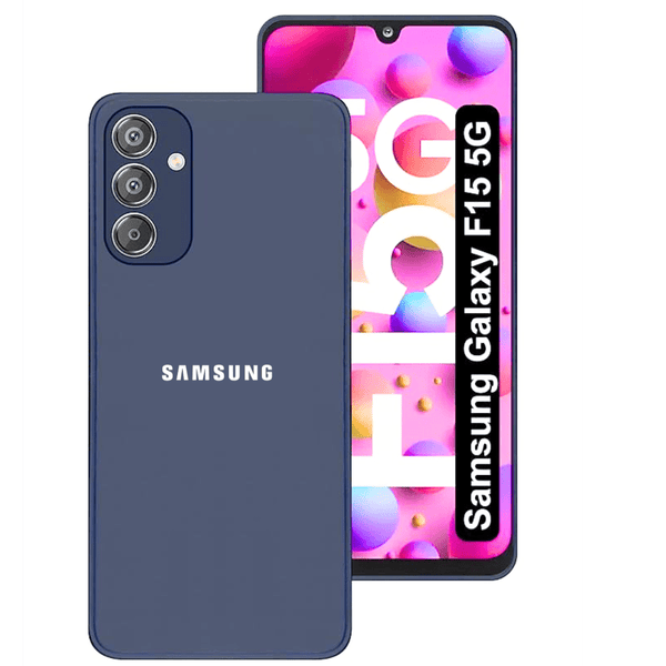 Dark Blue Candy Silicone Case for Samsung Galaxy F15 - The Hatke