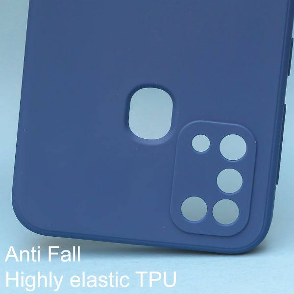 Dark Blue Candy Silicone case for Samsung M30s - The Hatke