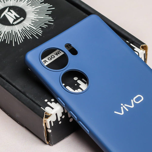 Dark Blue Candy Silicone Case for Vivo V29e - The Hatke