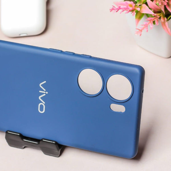 Dark Blue Candy Silicone Case for Vivo V29e - The Hatke