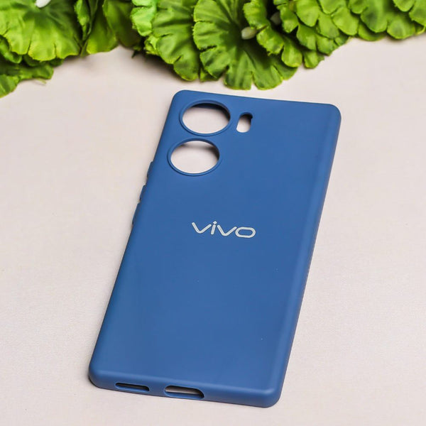 Dark Blue Candy Silicone Case for Vivo V29e - The Hatke