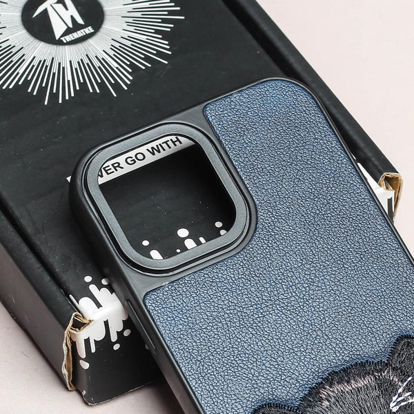 Dark Blue Leather Black Panther Ornamented for Apple Iphone 11 Pro Max - The Hatke