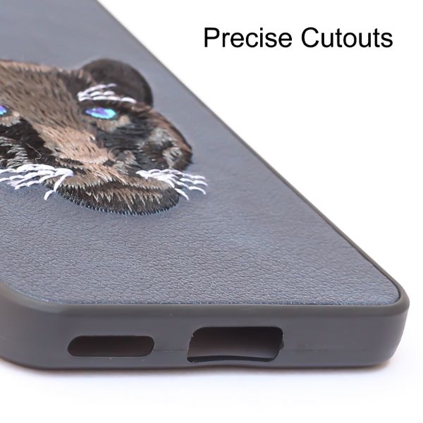 Dark Blue Leather Black Panther Ornamented for Oneplus Nord 2T - The Hatke
