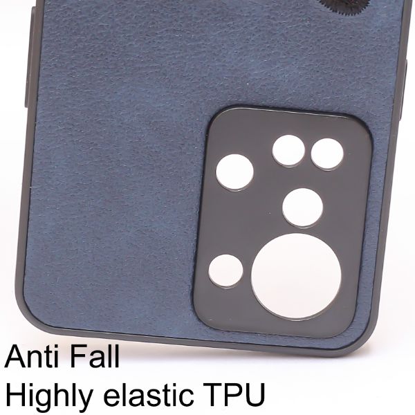 Dark Blue Leather Black Panther Ornamented for Oneplus Nord 2T - The Hatke