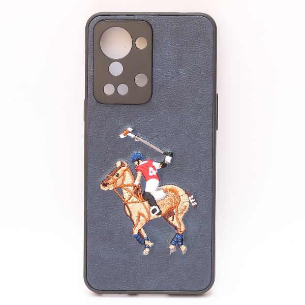 Dark Blue Leather Horse rider Ornamented for Oneplus Nord 2T - The Hatke