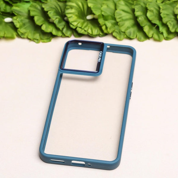 Dark Blue Lifted Transperant Case for Oneplus 10r - The Hatke