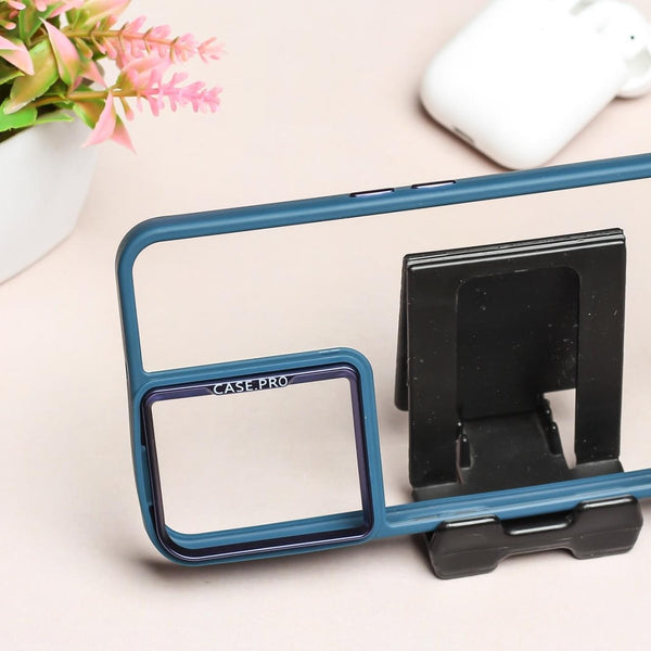 Dark Blue Lifted Transperant Case for Oneplus 10r - The Hatke