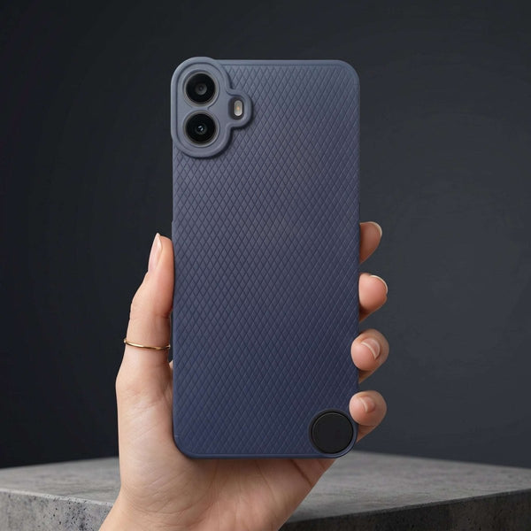 Dark Blue Line Wave Silicone Case for CMF PHONE 1 - The Hatke