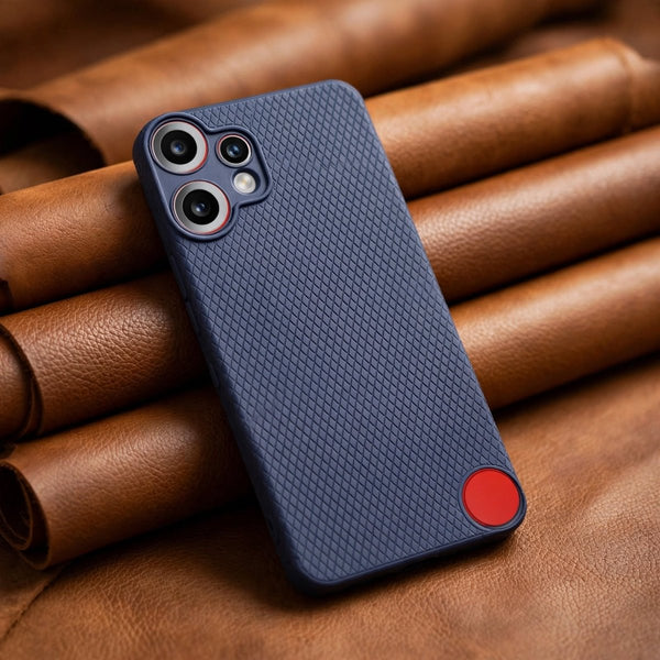 Dark Blue Line Wave Silicone Case for CMF PHONE 2 Pro - The Hatke