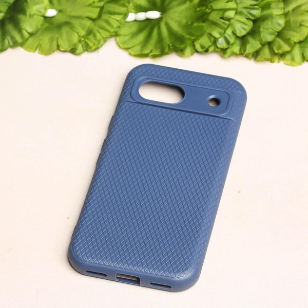 Dark Blue Line Wave Silicone Case for Google Pixel 8 - The Hatke