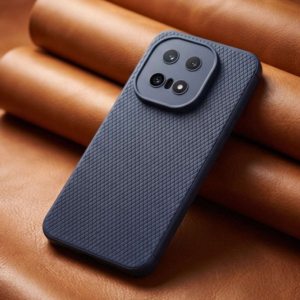 Dark Blue Line Wave Silicone Case for iQOO 15 - The Hatke