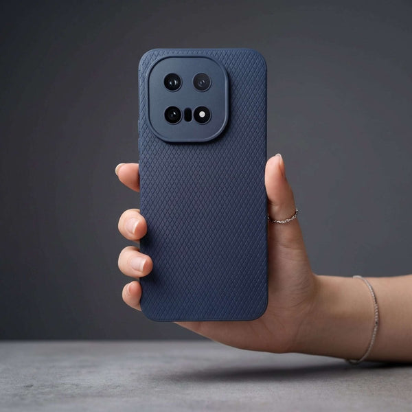 Dark Blue Line Wave Silicone Case for iQOO 15 - The Hatke
