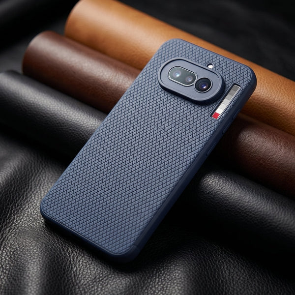 Dark Blue Line Wave Silicone Case for Nothing Phone 4A - The Hatke