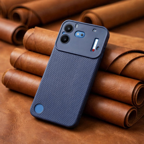 Dark Blue Line Wave Silicone Case for Nothing Phone 4B - The Hatke