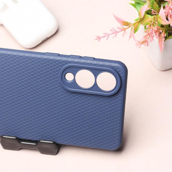 Dark Blue Line Wave Silicone Case for Oneplus Nord CE 4 Lite - The Hatke