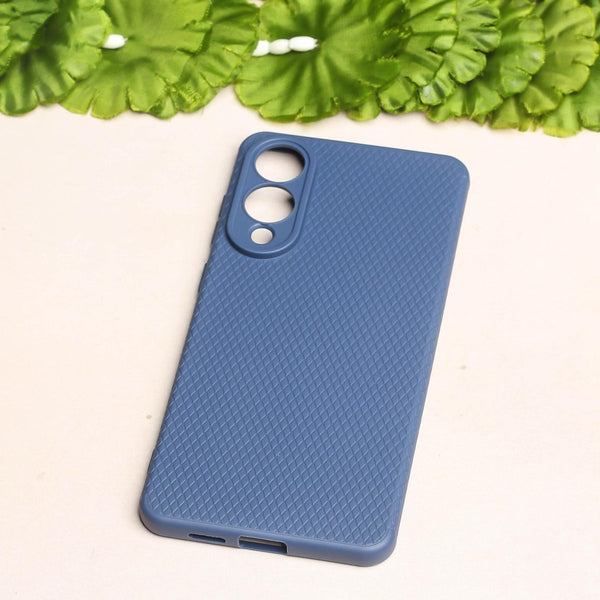 Dark Blue Line Wave Silicone Case for Oneplus Nord CE 4 Lite - The Hatke