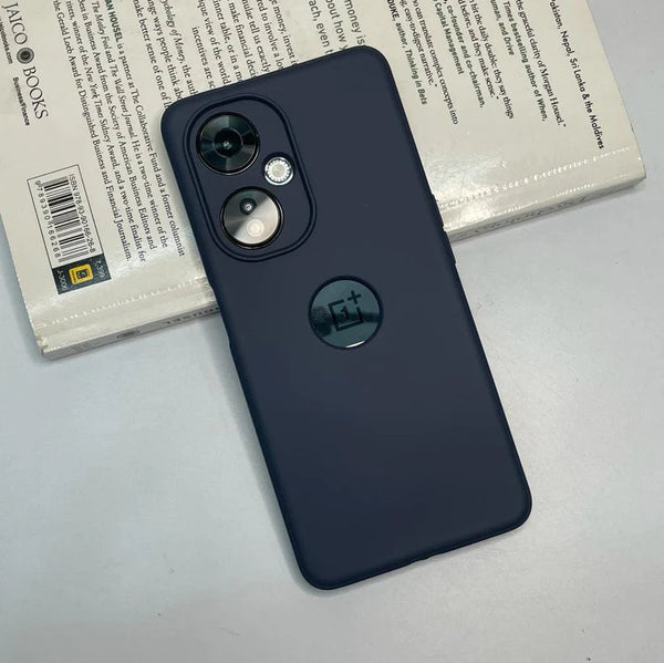 Dark Blue Logo Cut Camera Original Silicone case for Oneplus Nord CE 3 Lite - The Hatke
