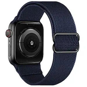 Dark Blue Nylon Strap For Apple Watch Series SE GEN 2 (42mm/44mm/45mm/46mm/49mm) - The Hatke