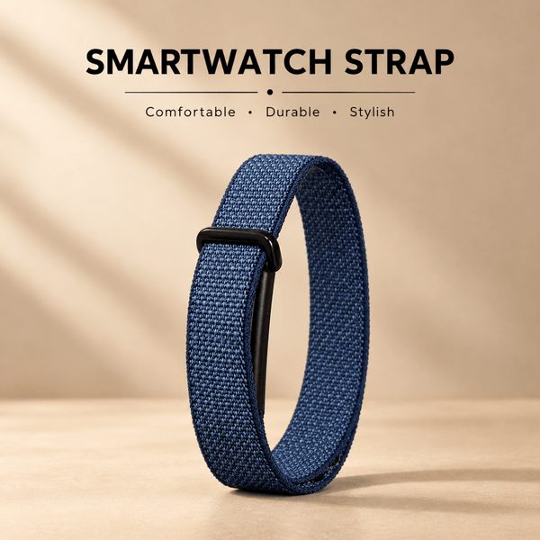 Dark Blue Nylon Strap For Google Fitbit Air - The Hatke
