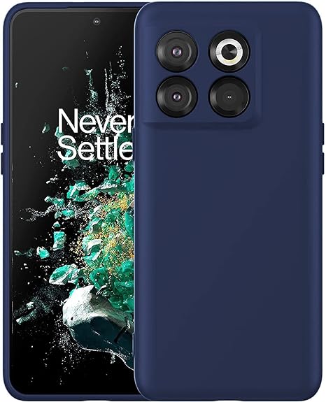 Dark Blue Original Camera Safe Silicone case for Oneplus 10t - The Hatke