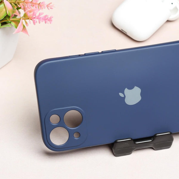 Dark Blue Original Camera Silicone case for Apple iphone 13 - The Hatke