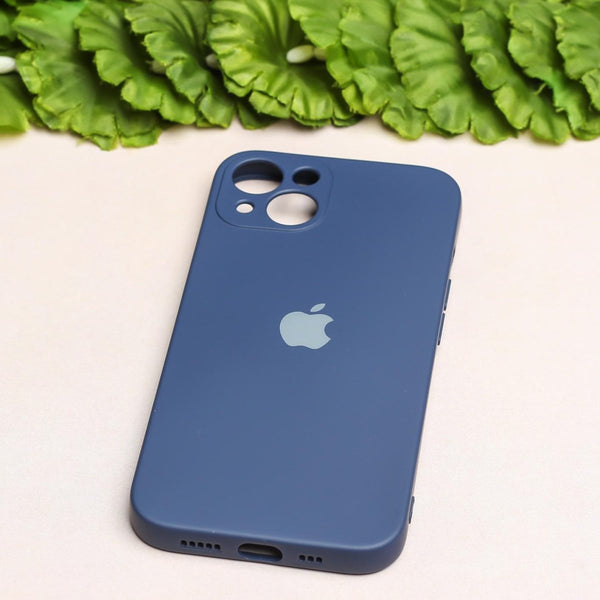 Dark Blue Original Camera Silicone case for Apple iphone 15 Plus - The Hatke