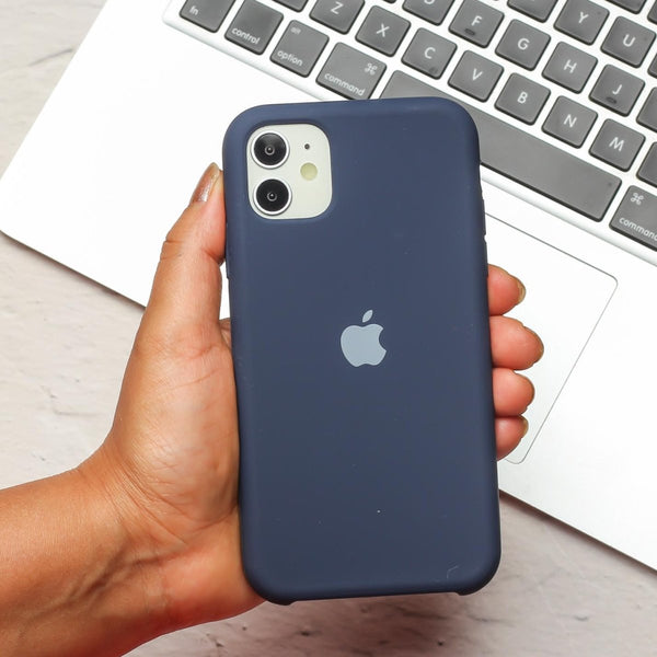 Dark Blue Original Silicone case for Apple iphone 11 - The Hatke