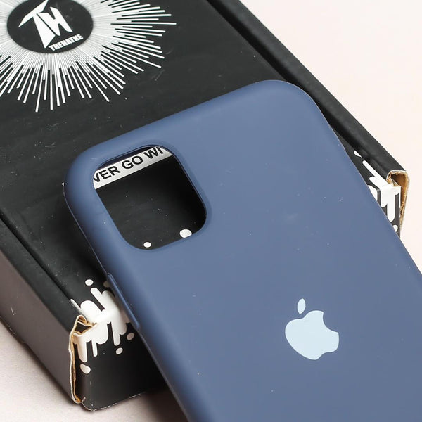 Dark Blue Original Silicone case for Apple iphone 12 mini - The Hatke