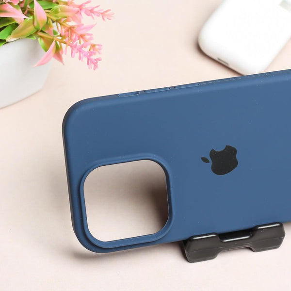 Dark Blue Original Silicone case for Apple iphone 14 Pro max - The Hatke