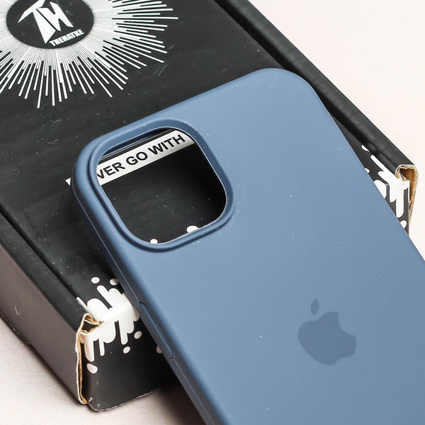 Dark Blue Original Silicone case for Apple iphone 15 - The Hatke