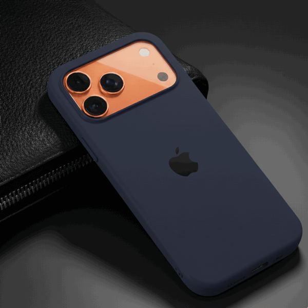 Dark Blue Original Silicone case for Apple iphone 17 Pro - The Hatke
