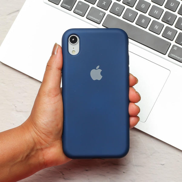Dark Blue Original Silicone case for Apple iPhone XR - The Hatke