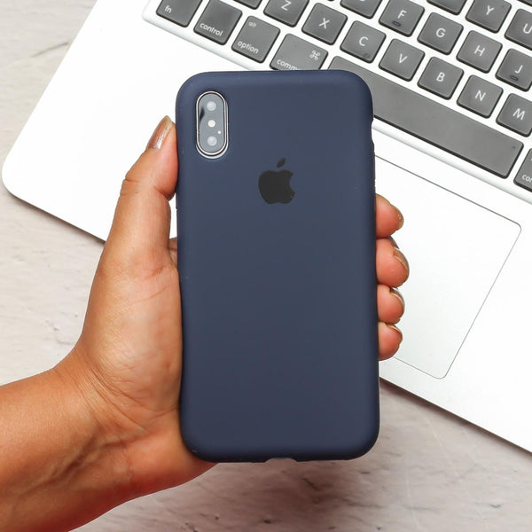 Dark Blue Original Silicone case for Apple iphone X/Xs - The Hatke
