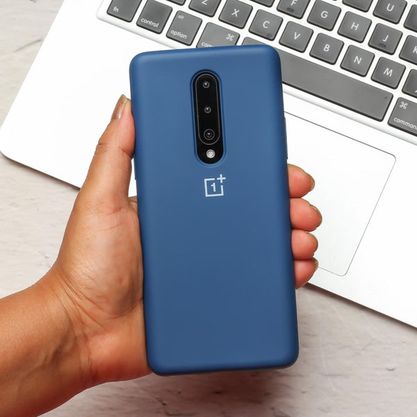 Dark Blue Original Silicone case for Oneplus 8 - The Hatke
