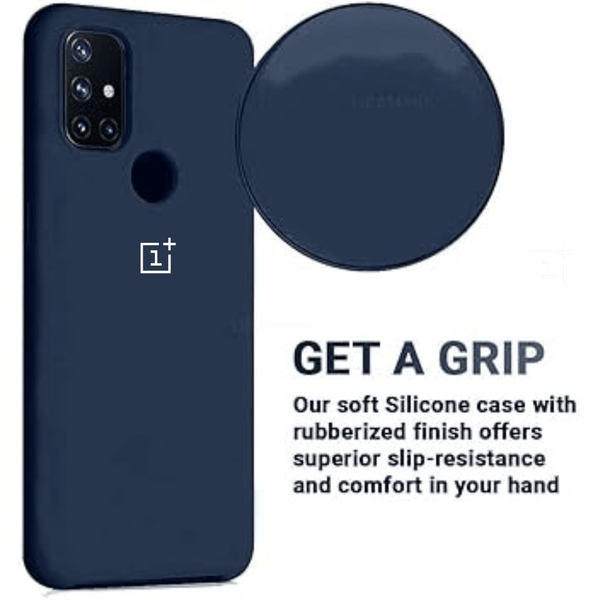Dark Blue Original Silicone Case for Oneplus Nord N10 - The Hatke