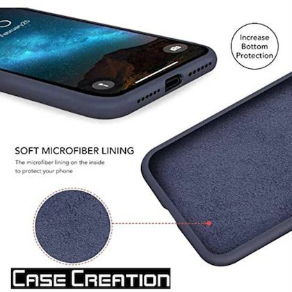 Dark Blue Original Silicone case for Oppo Reno 2f - The Hatke